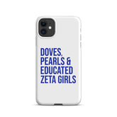 Doves, Pearls & Educated Zeta Girls Snap Case for iPhone®